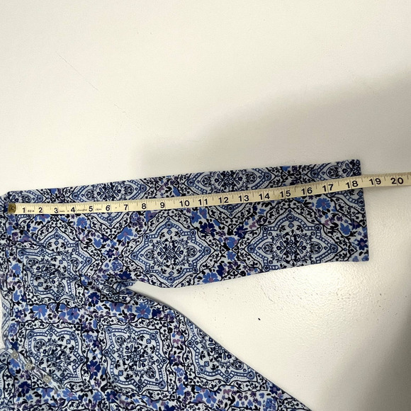 Croft & Barrow® Three Quarter Sleeve Printed Tunic Size M, Blue - Picture 7 of 9